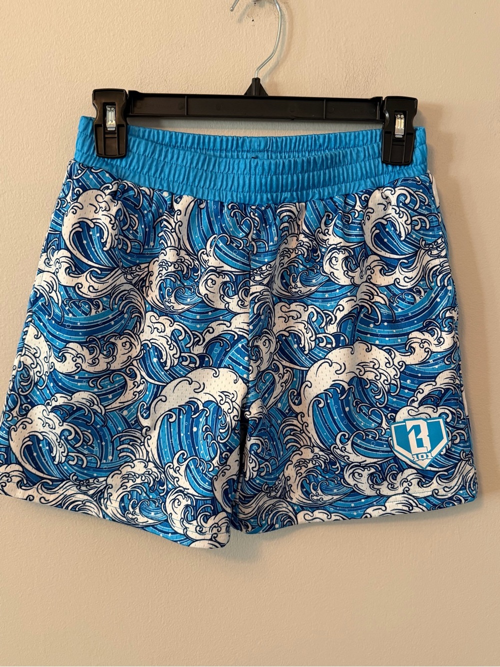 Baseball Lifestyle 101 Blue Wave-Print Shorts